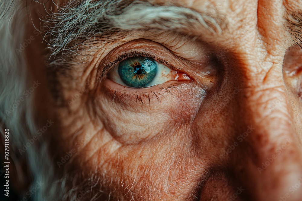 A close-up of an elderly man’s face A close-up of an elderly man’s face