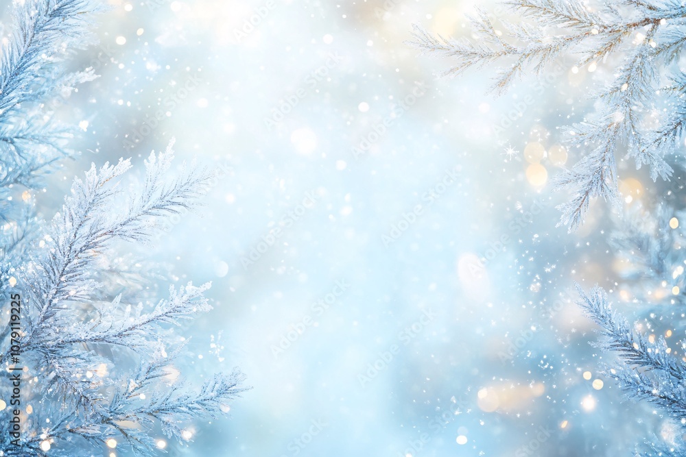 Soft blue Christmas background - for your greetings or text Soft blue Christmas background - for your greetings or text