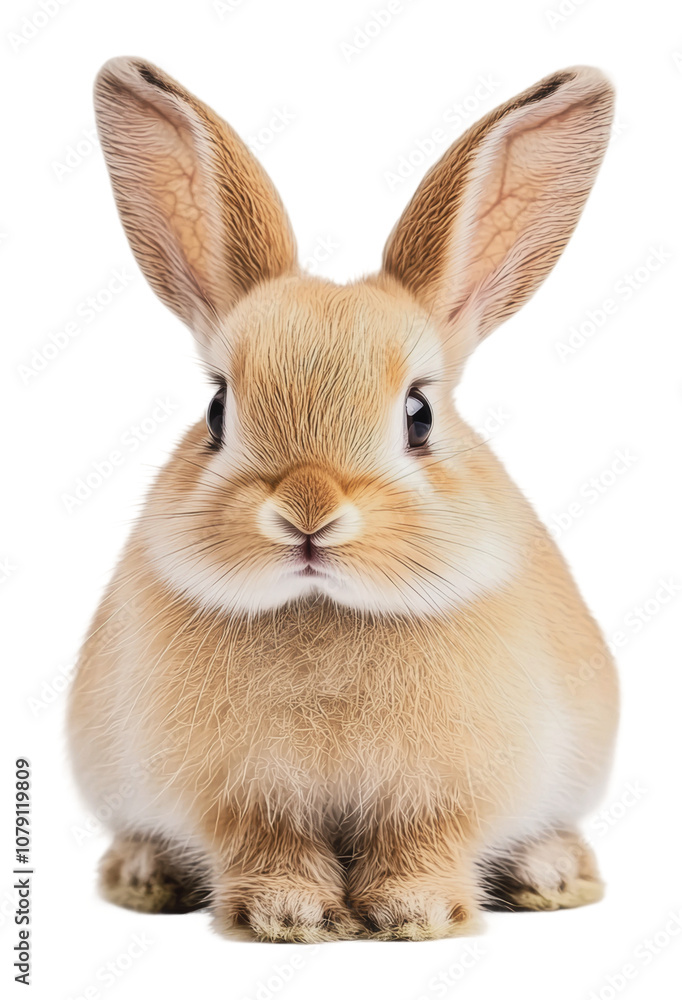 Fototapeta premium PNG Fluffy rabbit in a calm studio