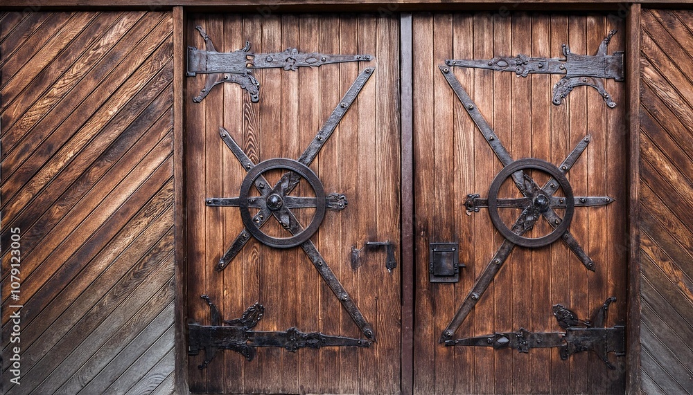 old wooden door with handle old wooden door with handle