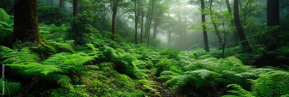 Obraz premium morning in the woods