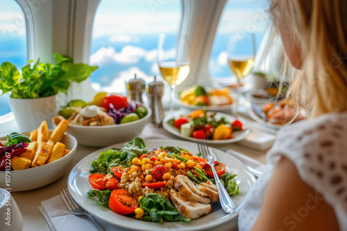 A Passenger Enjoying A Meal...