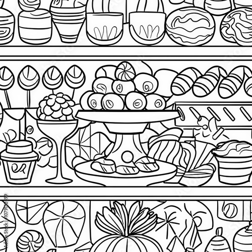 A whimsical candy factory w...