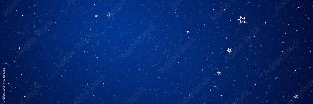 Fototapeta premium Abstract background with scattered blue stars on white backdrop, ideal for cosmic or celestial themes, white, stars