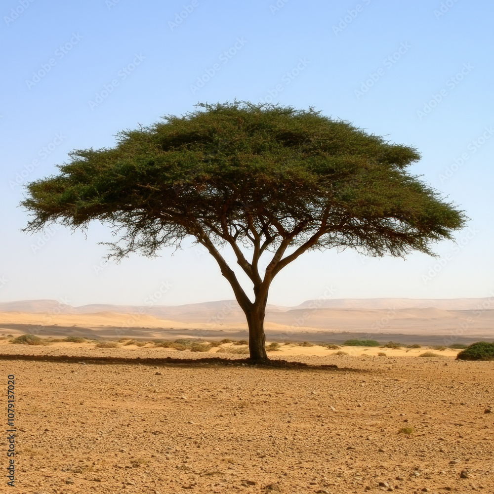 Fototapeta premium Desert Tree Isolated
