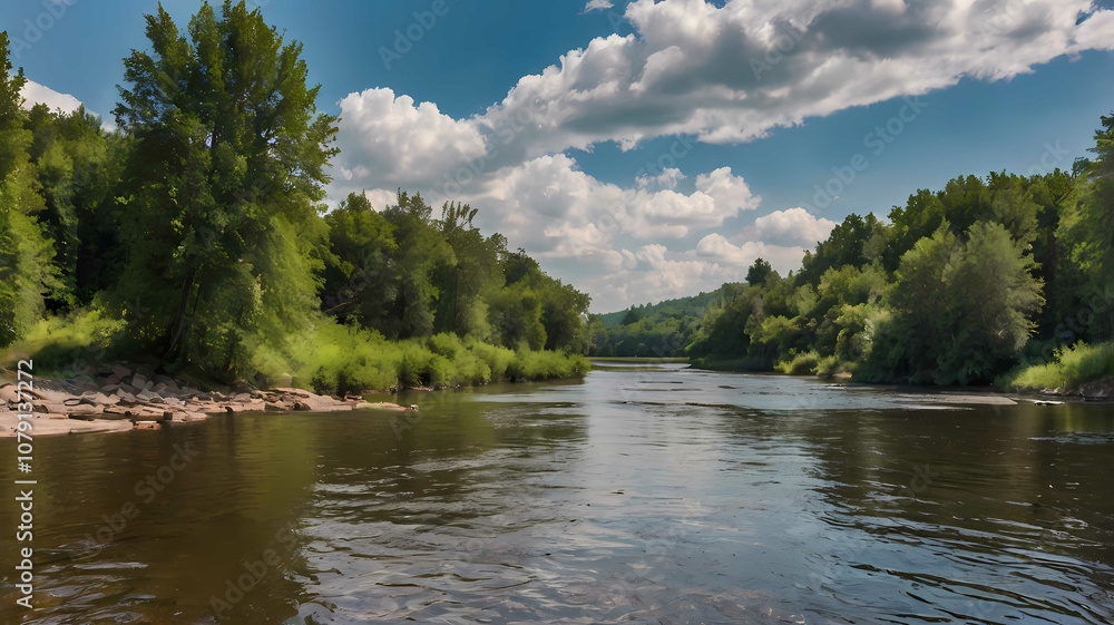 River Landscape with Serene Views River Landscape with Serene Views