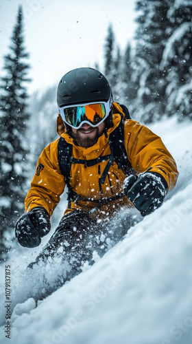 festive snowboarding activi...