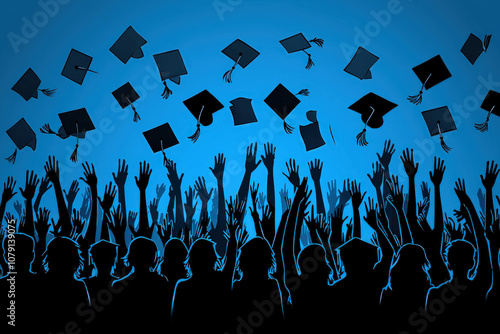 graduation background vector