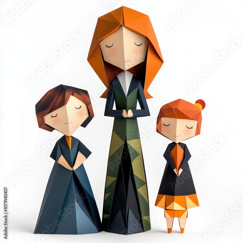 Isolated Paper Family