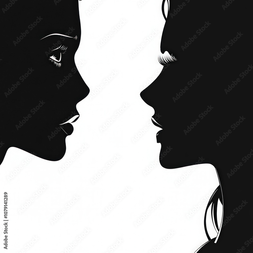 Man And Woman Talking Isolated Man And Woman Talking Isolated