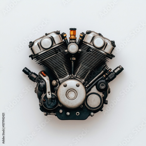 Motorcycle Engine Isolated