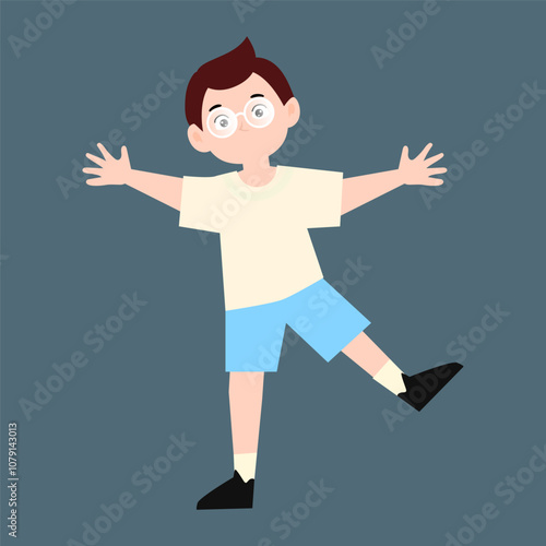 School man wearing uniform clothes cartoon design stock. Junior high school students with backpacks and books, male and female school pupils flat vector illustration set. Happy friends going to school