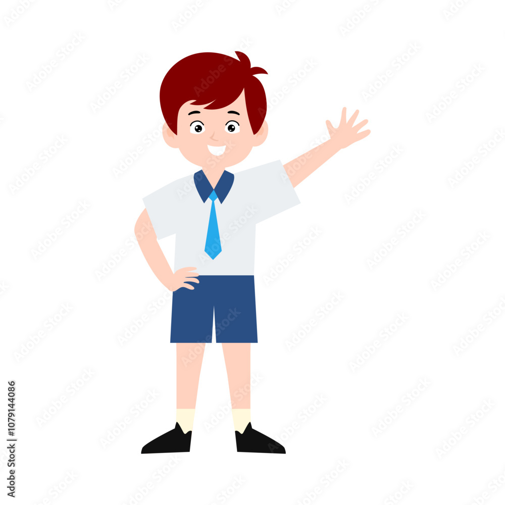 boy different pose activity school isolated on white background, uniform school white blue boy different pose activity school isolated on white background, uniform school white blue