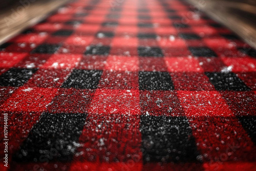 Red Plaid Background