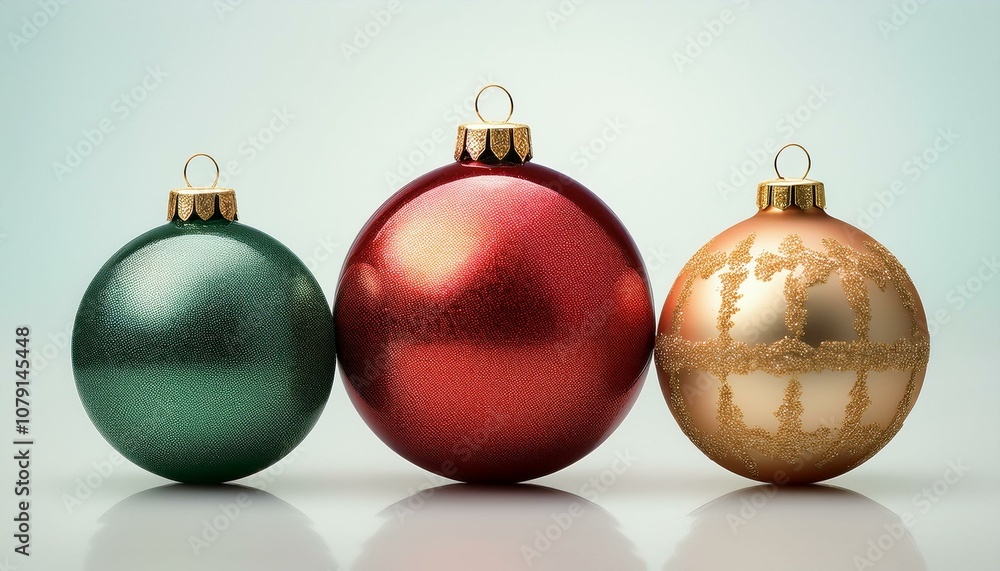 Christmas Balls - Vector Illustrations - End of Year Decoration Christmas Balls - Vector Illustrations - End of Year Decoration