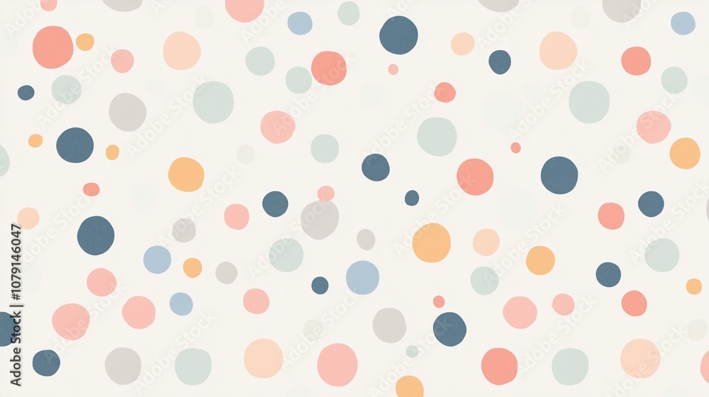 Colorful pattern of small circles is displayed on a white background. The circles are of various sizes and colors, creating a playful and vibrant atmosphere Colorful pattern of small circles is displayed on a white background. The circles are of various sizes and colors, creating a playful and vibrant atmosphere