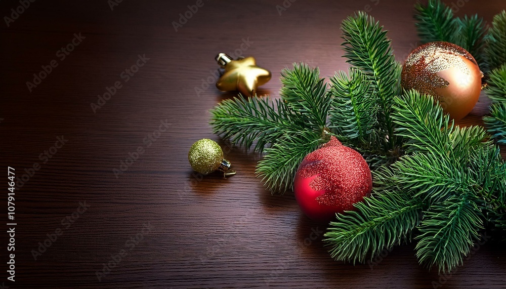 Christmas decoration with fir branches Christmas decoration with fir branches
