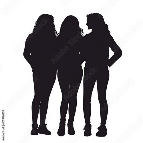 Three Friends Silhouette, I...