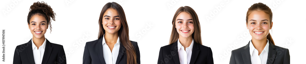 Portrait of a smiling young woman in a business suit set isolated Png, transparent without background. Portrait of a smiling young woman in a business suit set isolated Png, transparent without background.