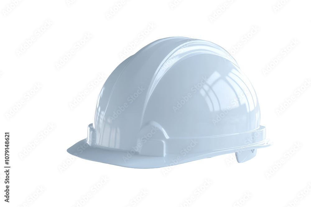 Fototapeta premium White construction helmet clipart design suitable for safety and building purposes