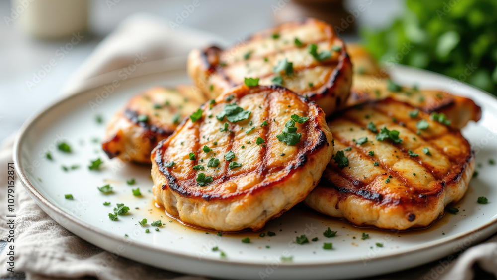 A delicious platter of grilled chicken for a hearty carnivorous meal. A delicious platter of grilled chicken for a hearty carnivorous meal.