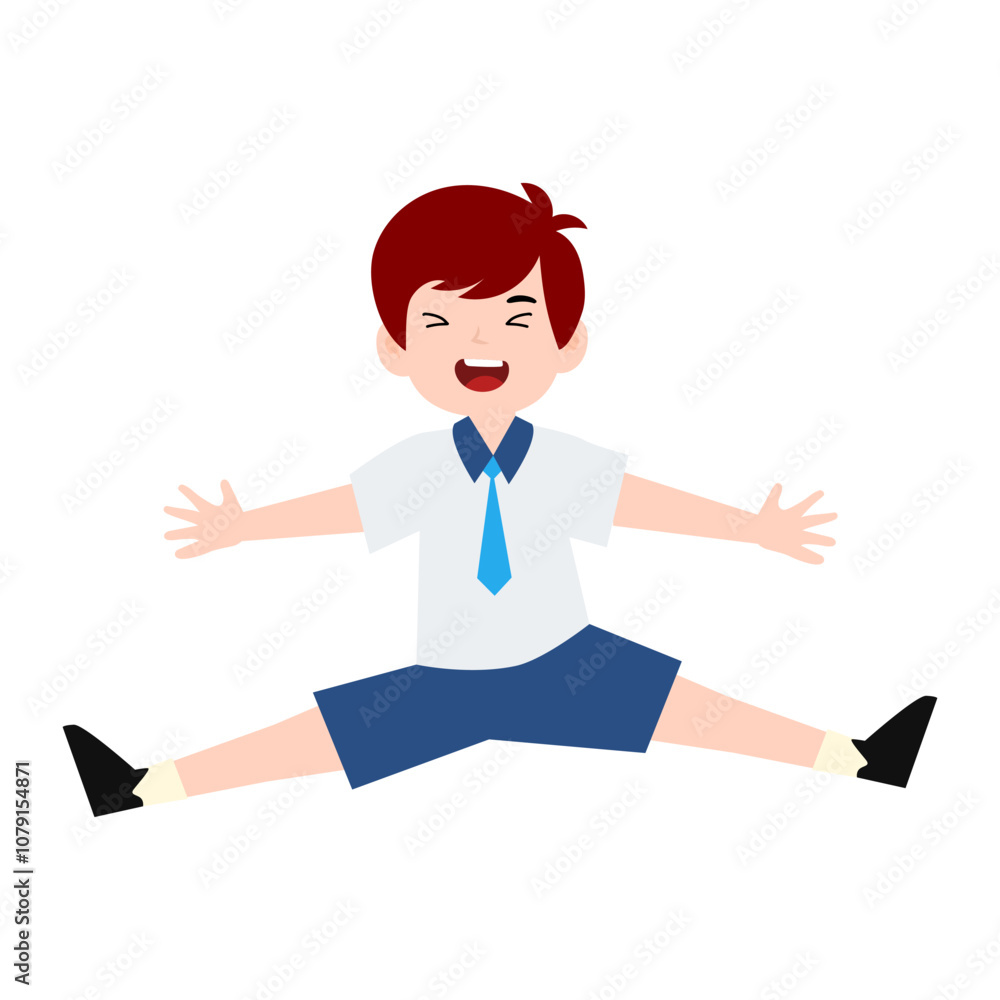 boy different pose activity school isolated on white background, uniform school white blue boy different pose activity school isolated on white background, uniform school white blue
