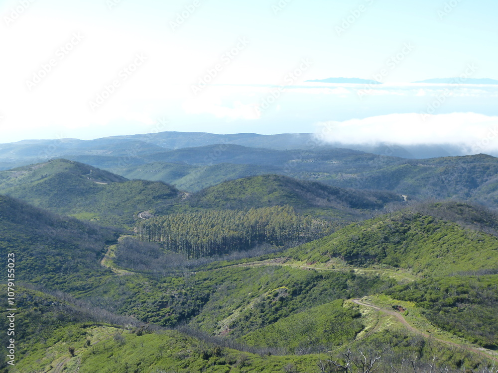 Obraz premium landschaft berge gomera kanaren