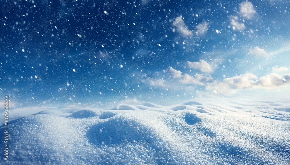 Winter christmas sky with falling snow Winter christmas sky with falling snow