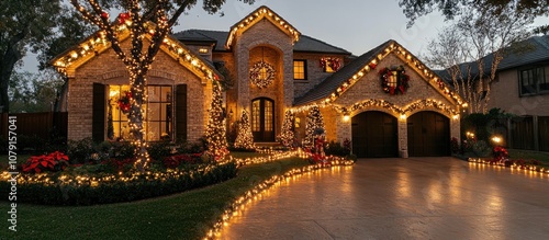 Charming home adorned with festive Christmas decorations perfect for holiday celebrations