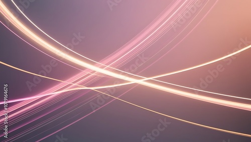 Abstract pink light trails background. Generative Ai.
