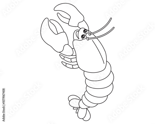 Lobster Coloring Page for kids 014