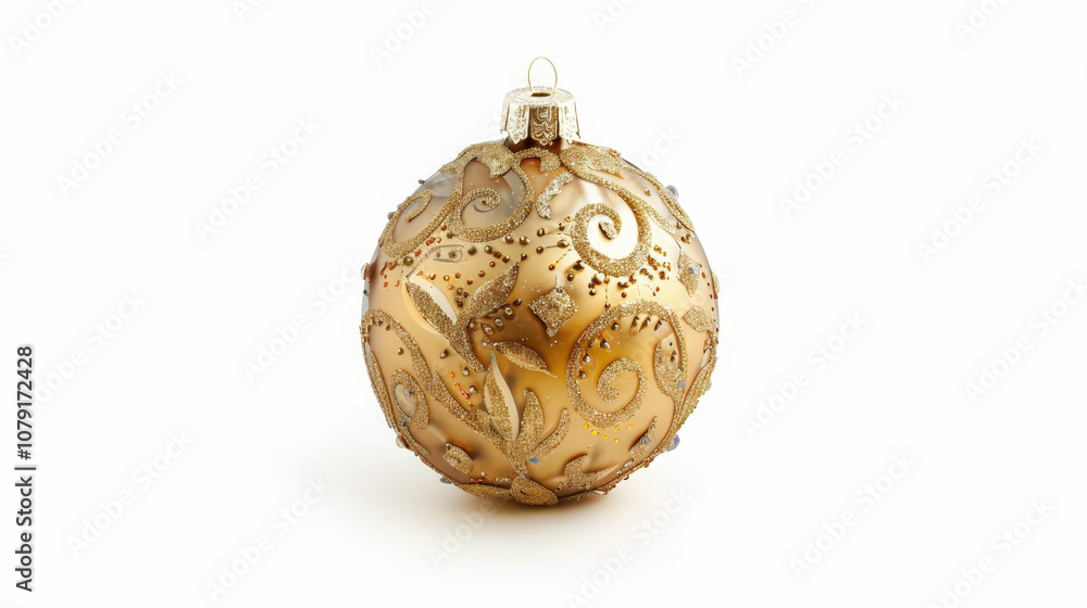 golden christmas ball isolated on white background golden christmas ball isolated on white background