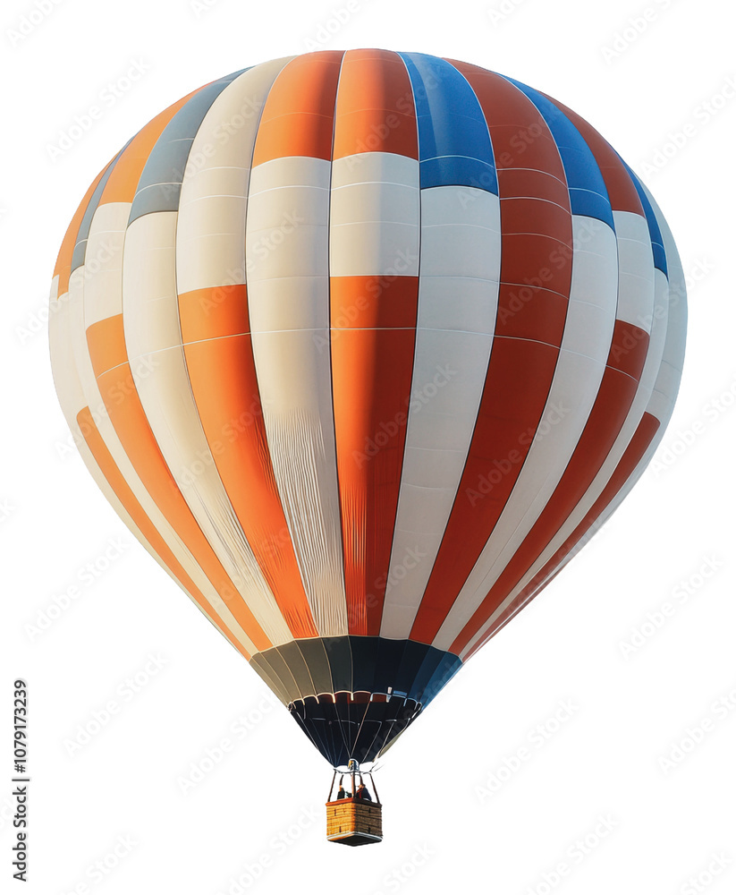 Obraz premium PNG Colorful hot air balloon flying in a clear sky