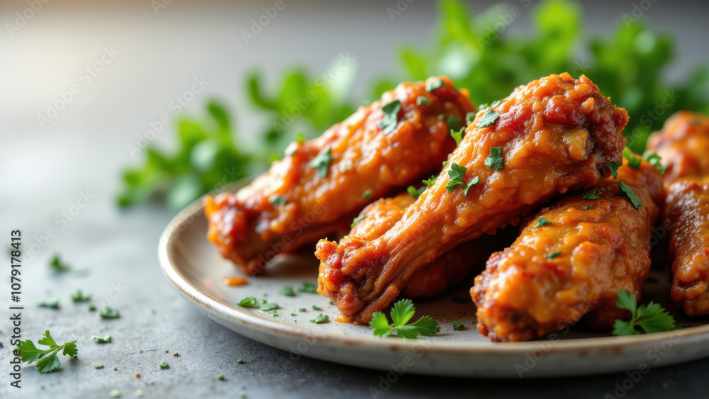 Platter of juicy buffalo wings, perfect for a carnivore's delight. Platter of juicy buffalo wings, perfect for a carnivore's delight.