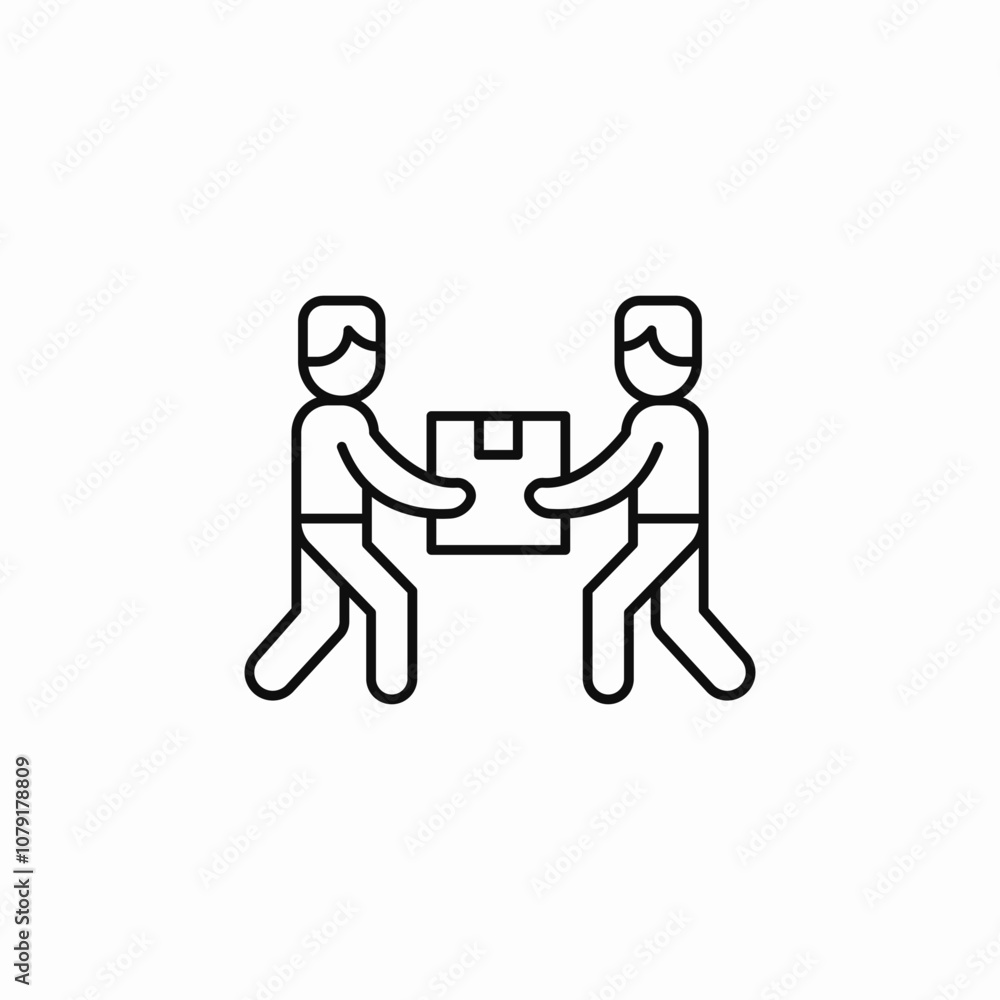 delivery package carrying icon sign vector delivery package carrying icon sign vector