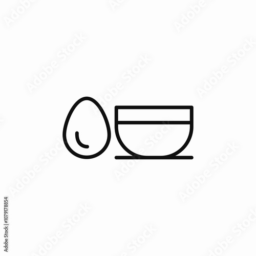 egg bowl icon sign vector