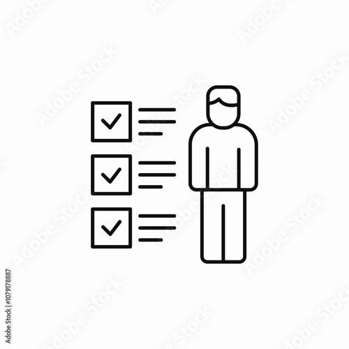 employee check list icon sign vector