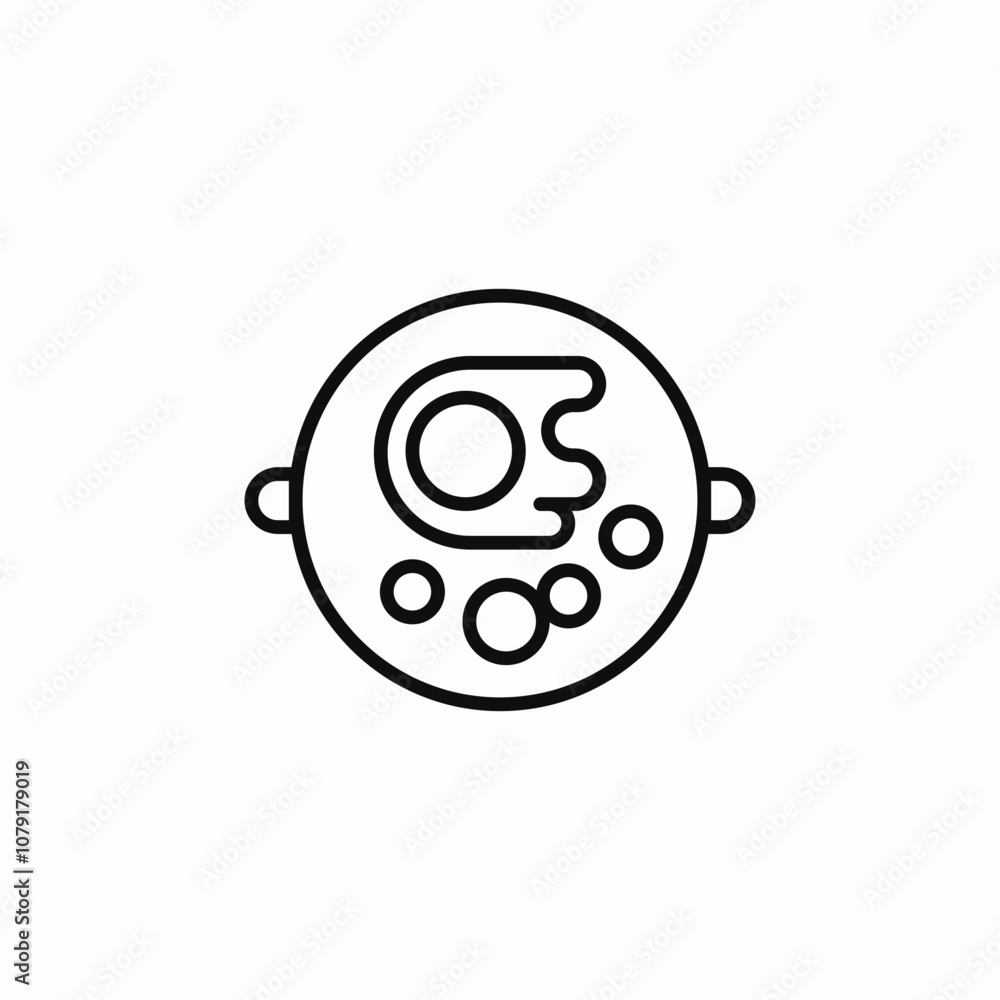 fried egg icon sign vector