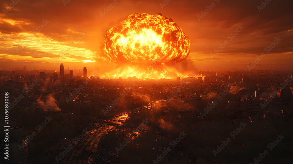 An explosion in the center of an empty street, with buildings surrounding it, creating a dramatic and intense scene. The blast effects are captured in a moment of chaos, highlighting the destructive p An explosion in the center of an empty street, with buildings surrounding it, creating a dramatic and intense scene. The blast effects are captured in a moment of chaos, highlighting the destructive p