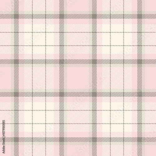Duvet fabric tartan vector, sexy check texture plaid. Invite background seamless pattern textile in light and sea shell colors.