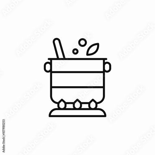 pot cook spicies icon sign vector