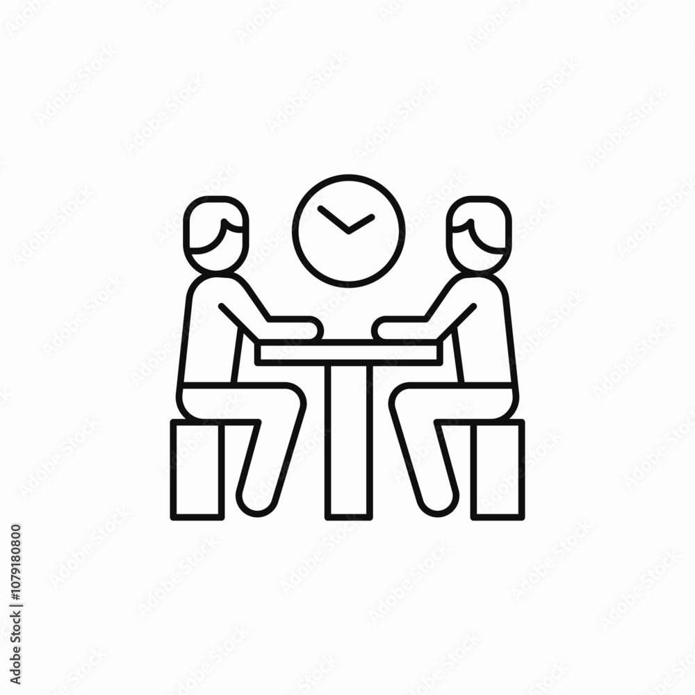 table conversation icon sign vector table conversation icon sign vector