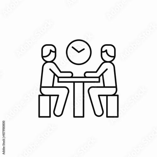 table conversation icon sign vector