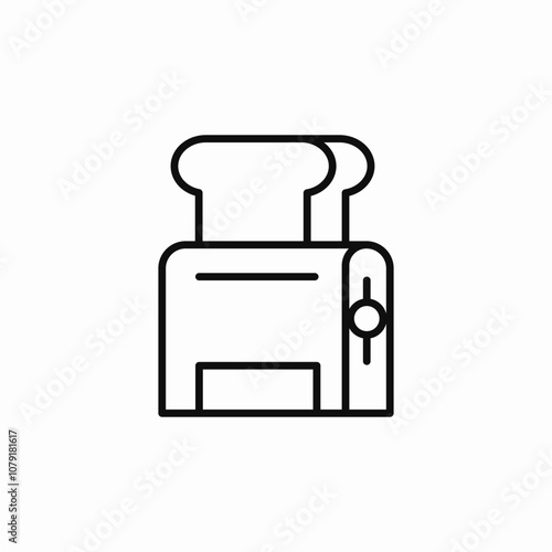 toaster bread icon sign vector