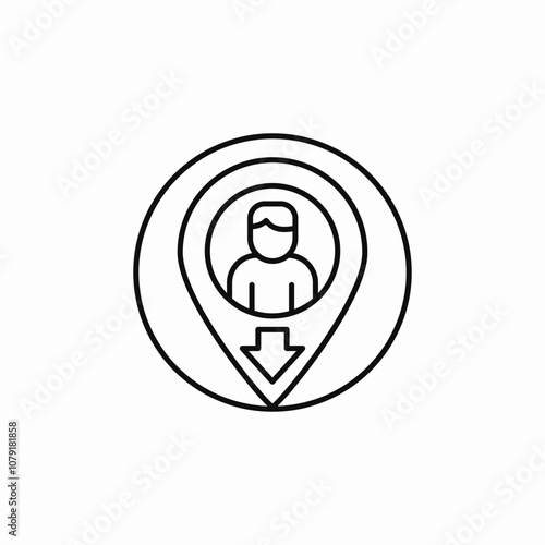 user loaction icon sign vector
