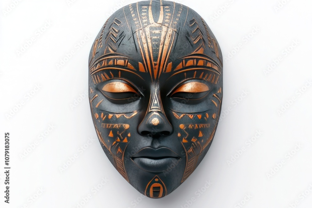 The mask of the Bamula tribe, made of wood and painted in bright colors. The mask of the Bamula tribe, made of wood and painted in bright colors.
