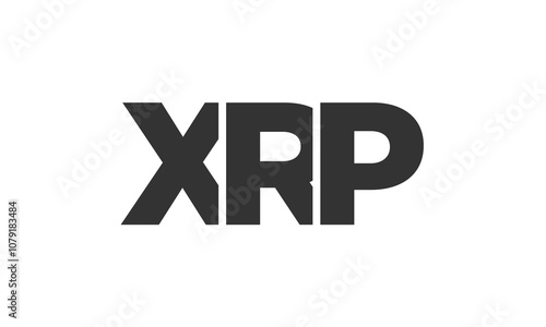 XRP logo design template with strong and modern bold text. Initial based vector logotype featuring simple and minimal typography. Trendy company identity.