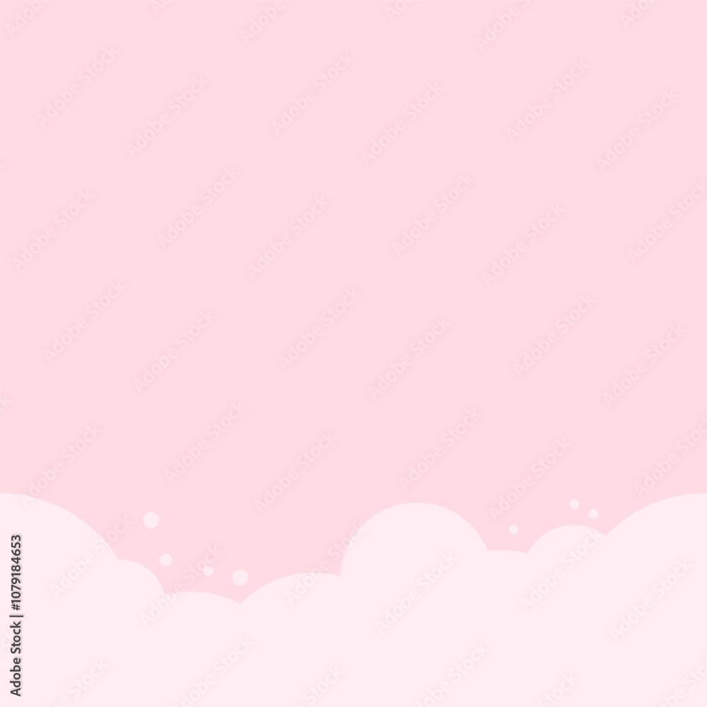 Seamless border of scattered translucent flour on a pink background Seamless border of scattered translucent flour on a pink background
