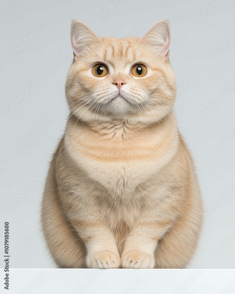 Portrait of a Scottish Fold Cat with Folded Ears and Large Round Eyes, Ideal for Cat Lovers and Breed Enthusiasts
Portrait of a Scottish Fold Cat with Folded Ears and Large Round Eyes, Ideal for Cat Lovers and Breed Enthusiasts