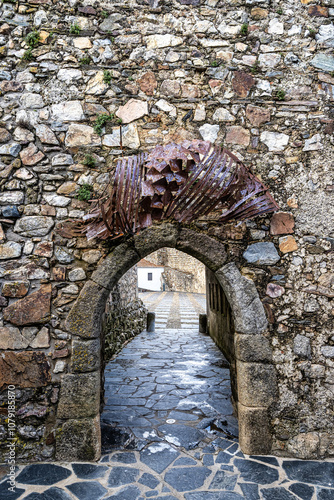 The Fort and Castelo of Marvao on the Hill of Castelo de Marvao in Alentejo, Portugal photo